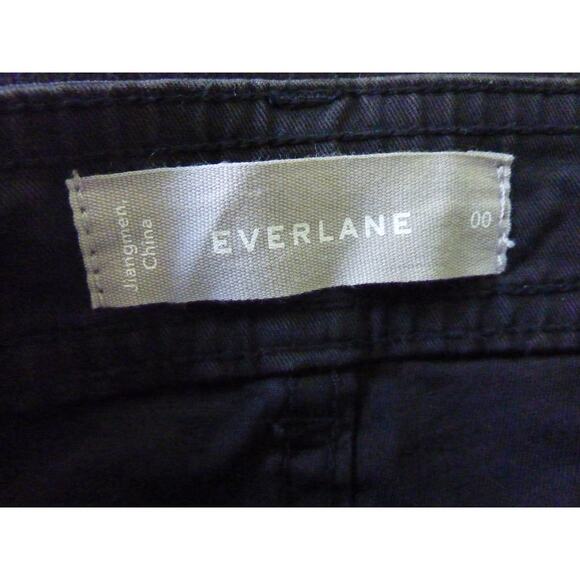 Everlane The Lightweight Wide Leg Crop Chino Light Black Size 00 - Picture 4 of 5